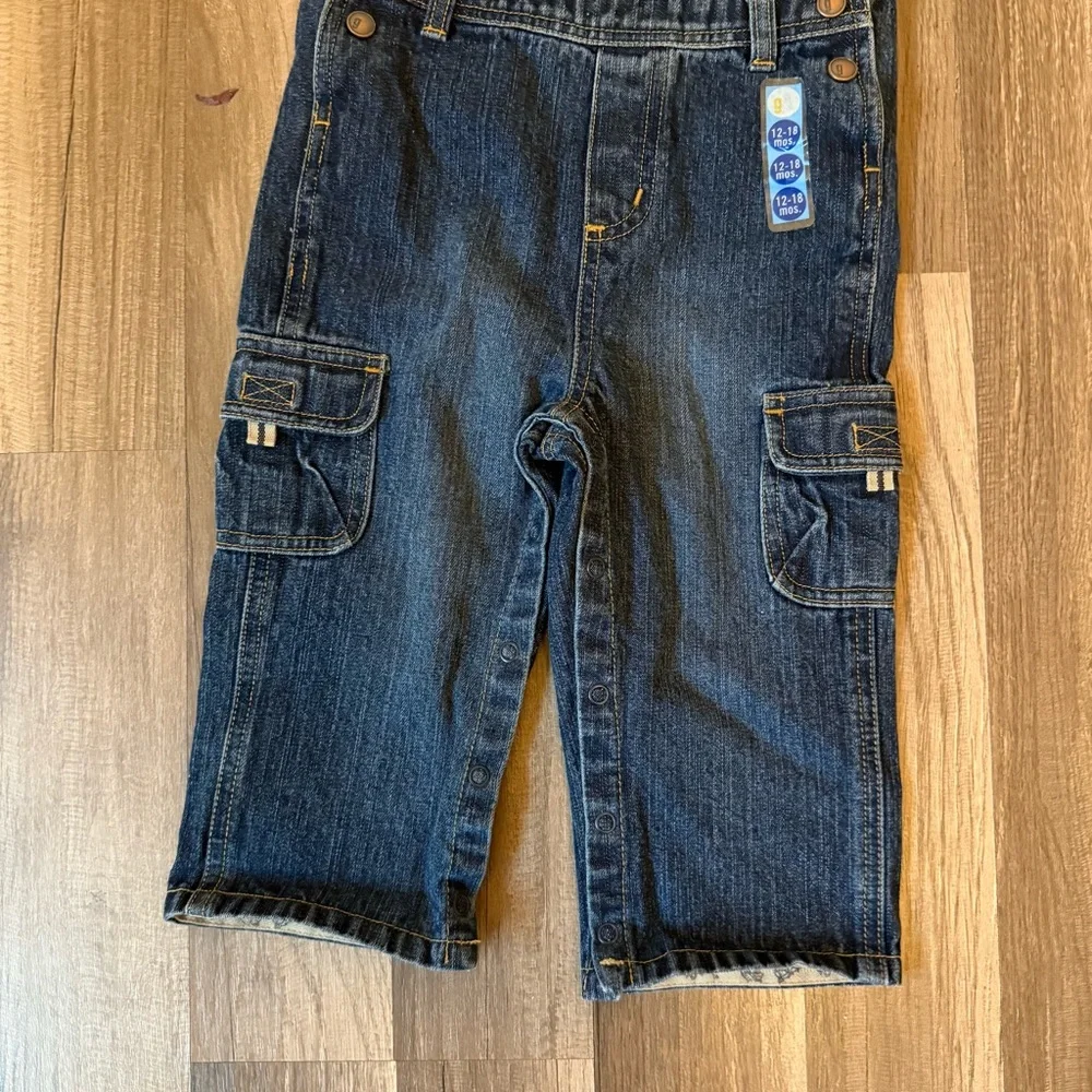 Gymboree Blue Denim Overalls with Pockets